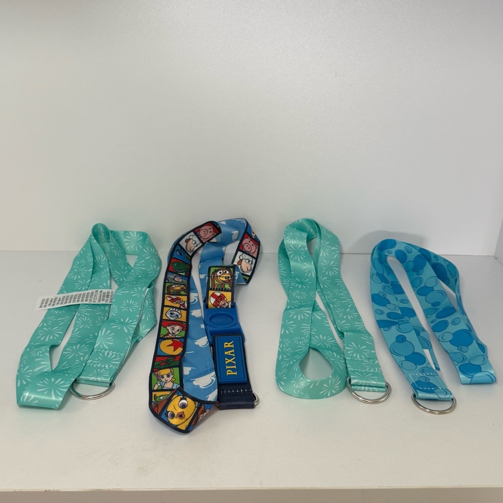 Disney Pixar Character Lanyard Set - Blue and Multicolor